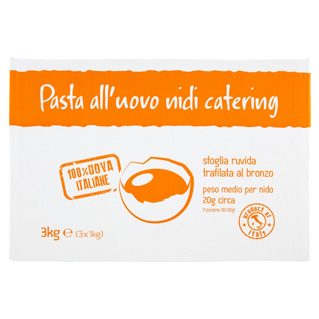 le Mantovanelle Pasta all'Uovo Nidi Catering Frastagliate 6  3 x 1 Kg