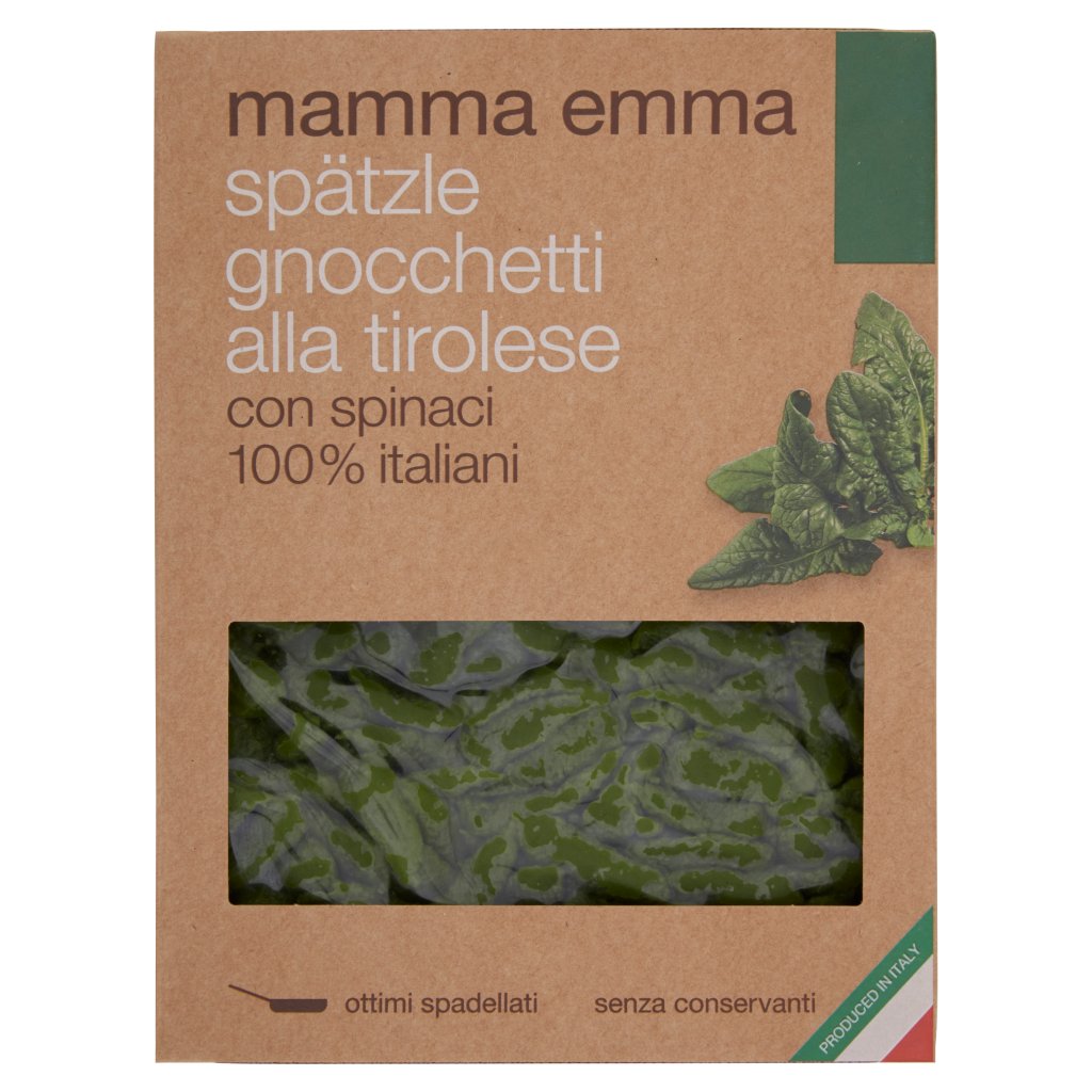 Mamma Emma Spätzle Gnocchetti alla Tirolese con Spinaci