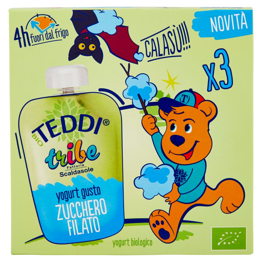 Teddi Bio Tribe Yogurt Gusto Zucchero Filato 3 x 85 g