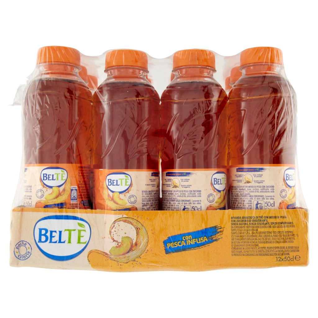 Belte' , Bevanda Analcolica di Thè con Infuso di Pesca, 50cl x 12