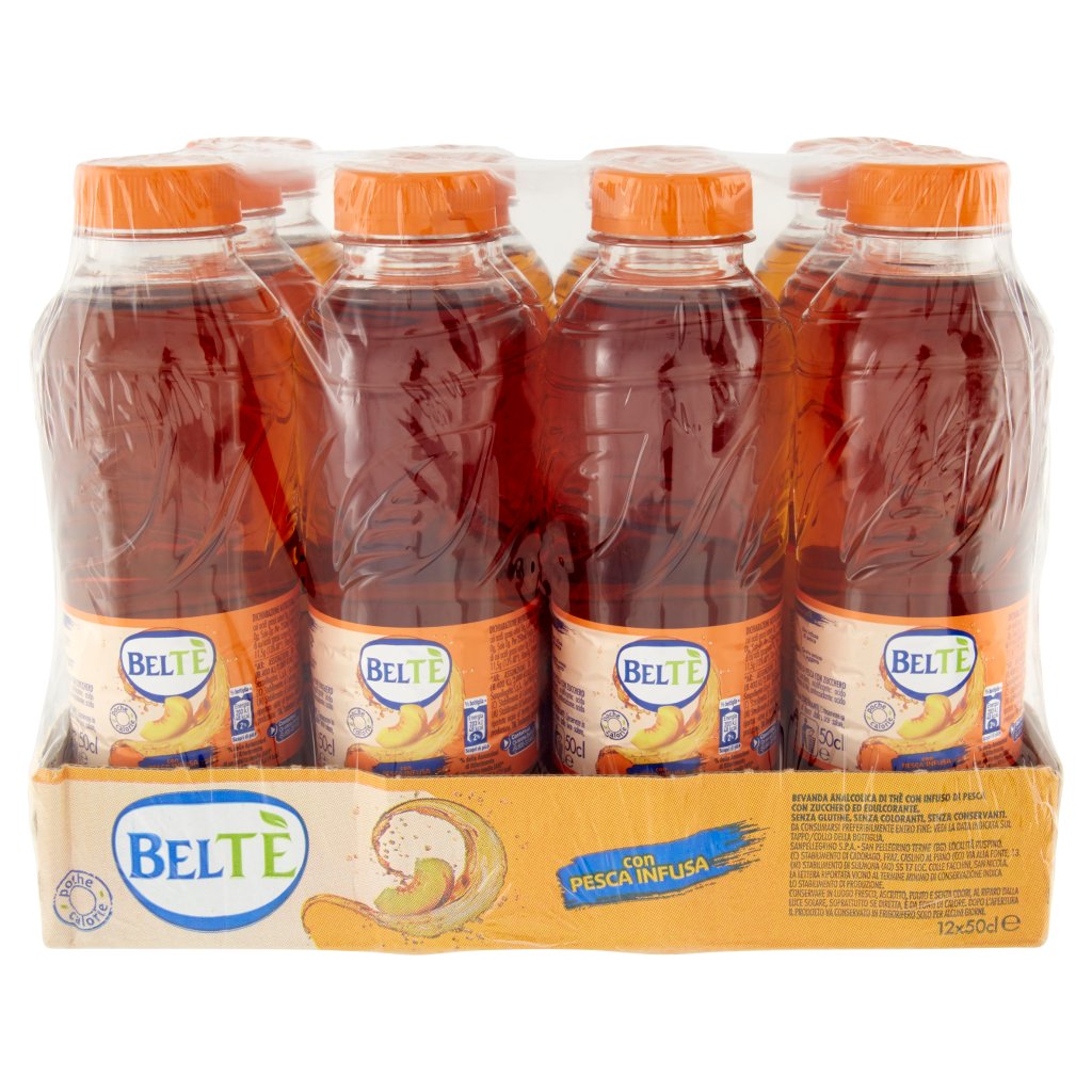 Beltè , Bevanda Analcolica di Thè con Infuso di Pesca, 50cl x 12