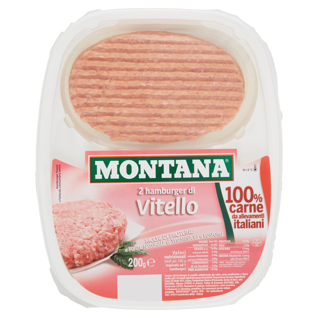 Montana 2 Hamburger di Vitello 2 x 100 g