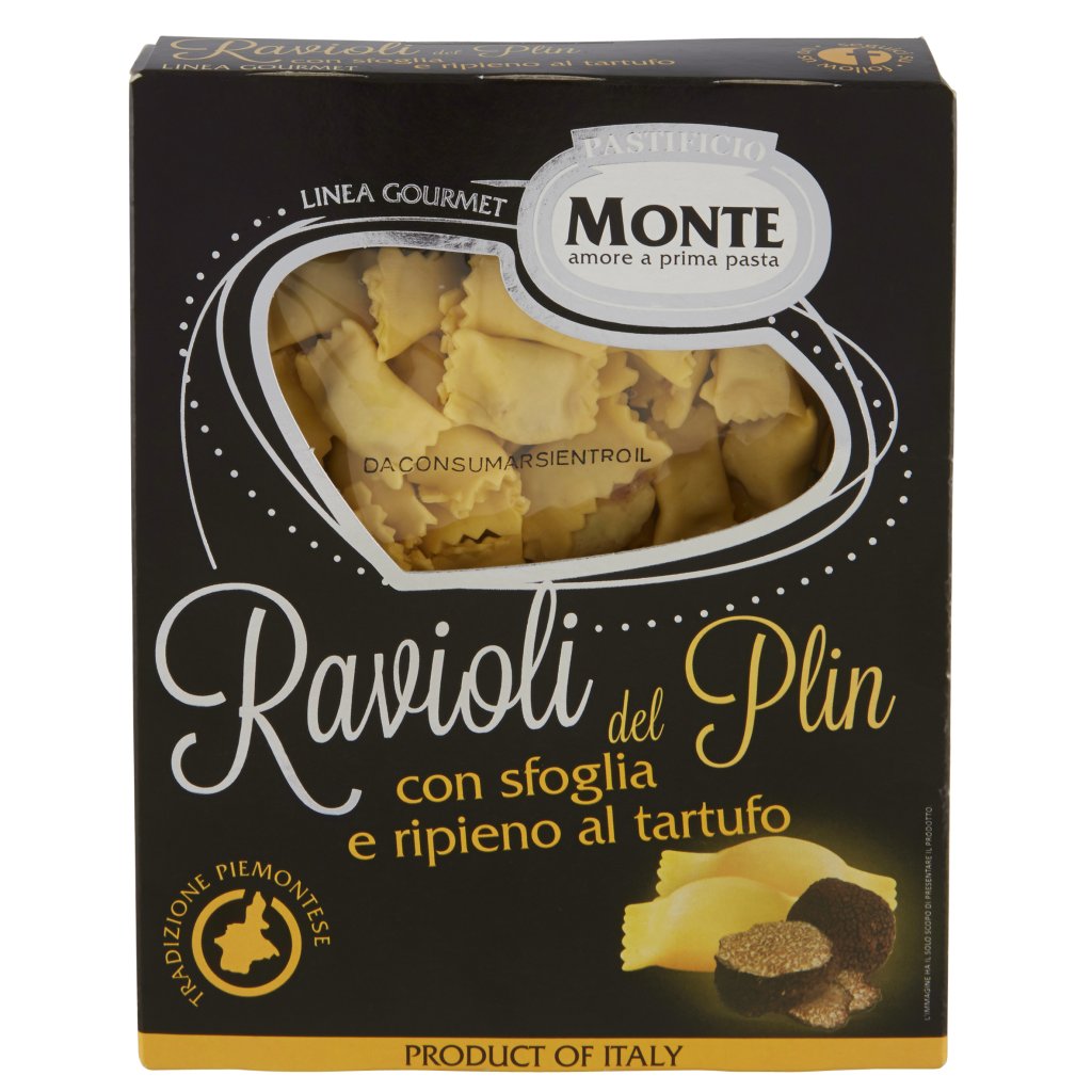 Pastificio Monte Linea Gourmet Ravioli del Plin con Sfoglia e Ripieno al Tartufo