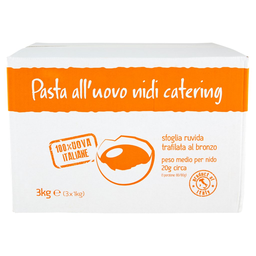 le Mantovanelle Pasta all'Uovo Nidi Catering Fettuccine 5 3 x 1 Kg