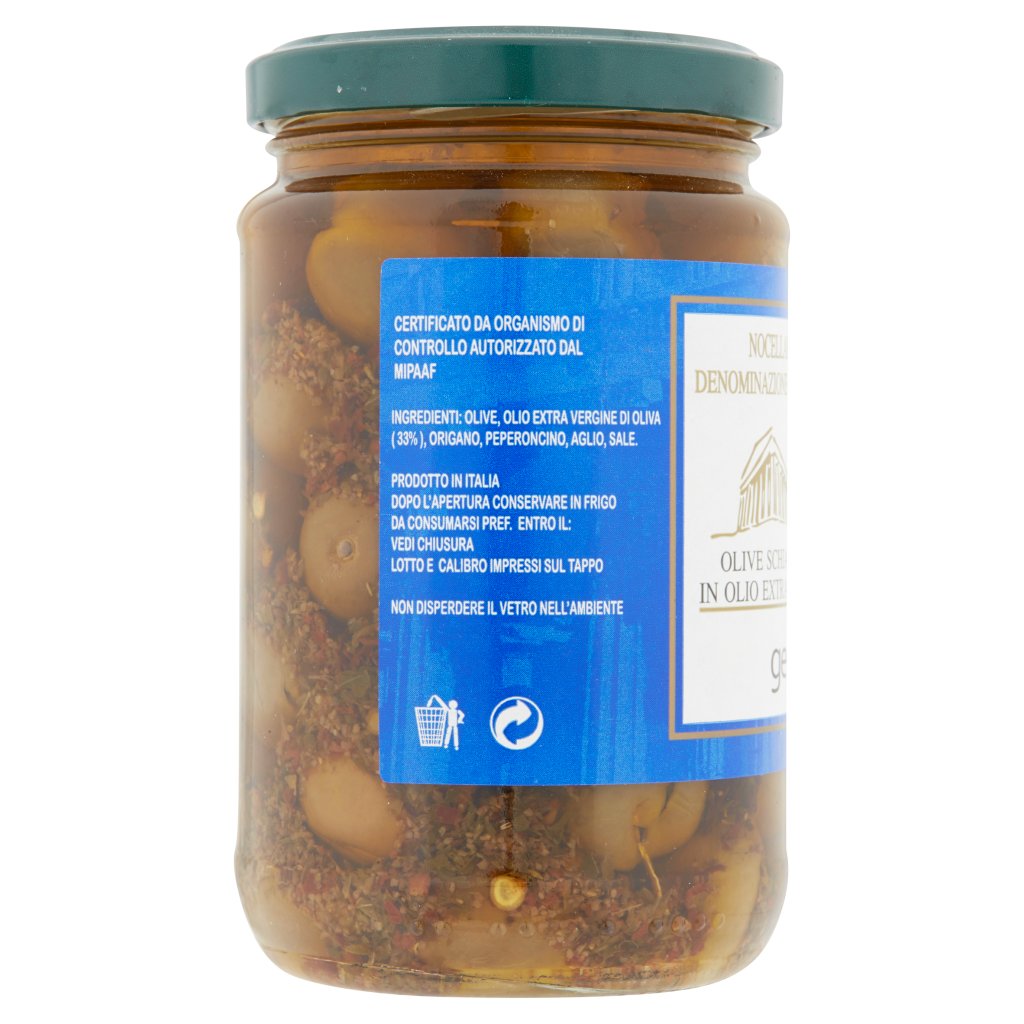 Geolive Olive Schiacciate Condite in Olio Extra Vergine di Oliva