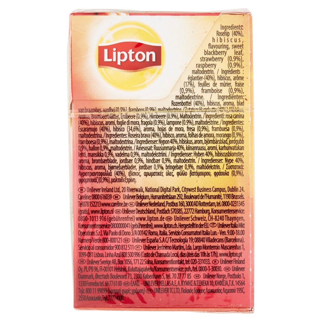 Lipton Infuso Fragola & Lampone 20 Filtri