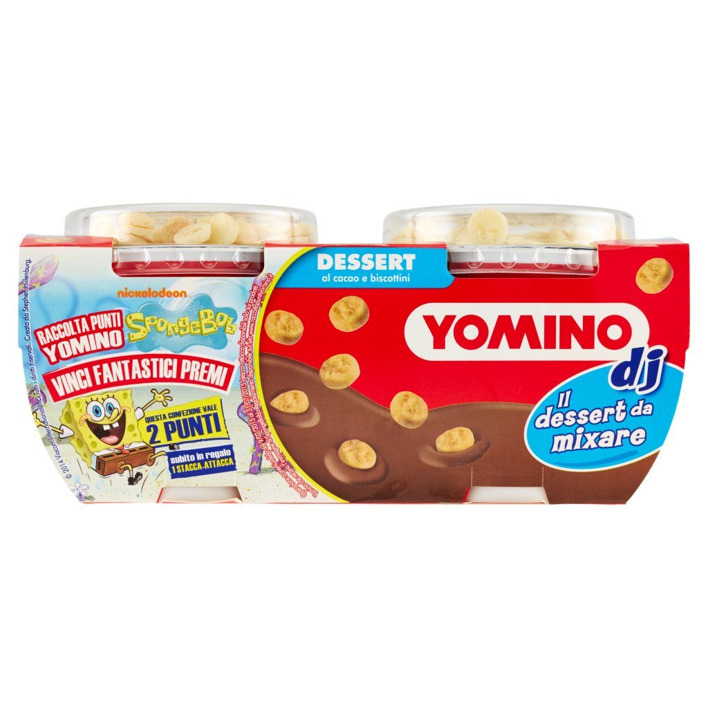 Yomino Dj Dessert al Cacao e Biscottini 2 x 100 g