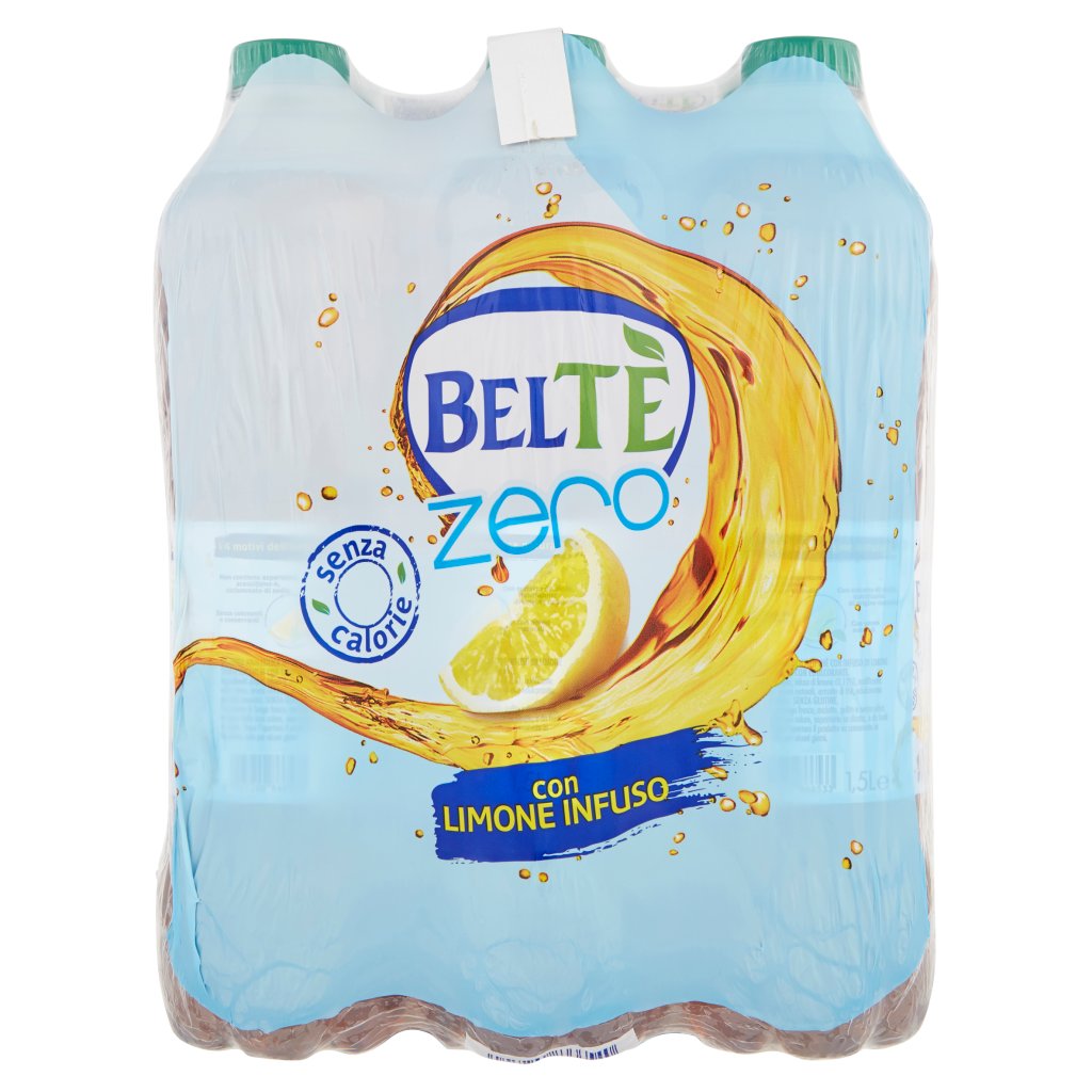 Beltè Zero , Bevanda Analcolica di Thè con Infuso di Limone 1,5l x 6
