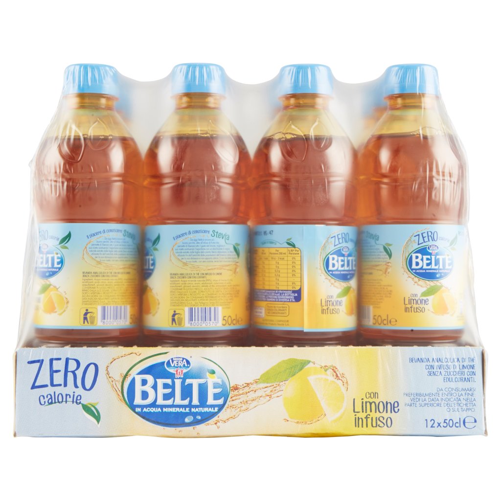 BELTÈ ZERO Bevanda Analcolica di THÈ in Acqua Minerale Naturale con LIMONE infuso