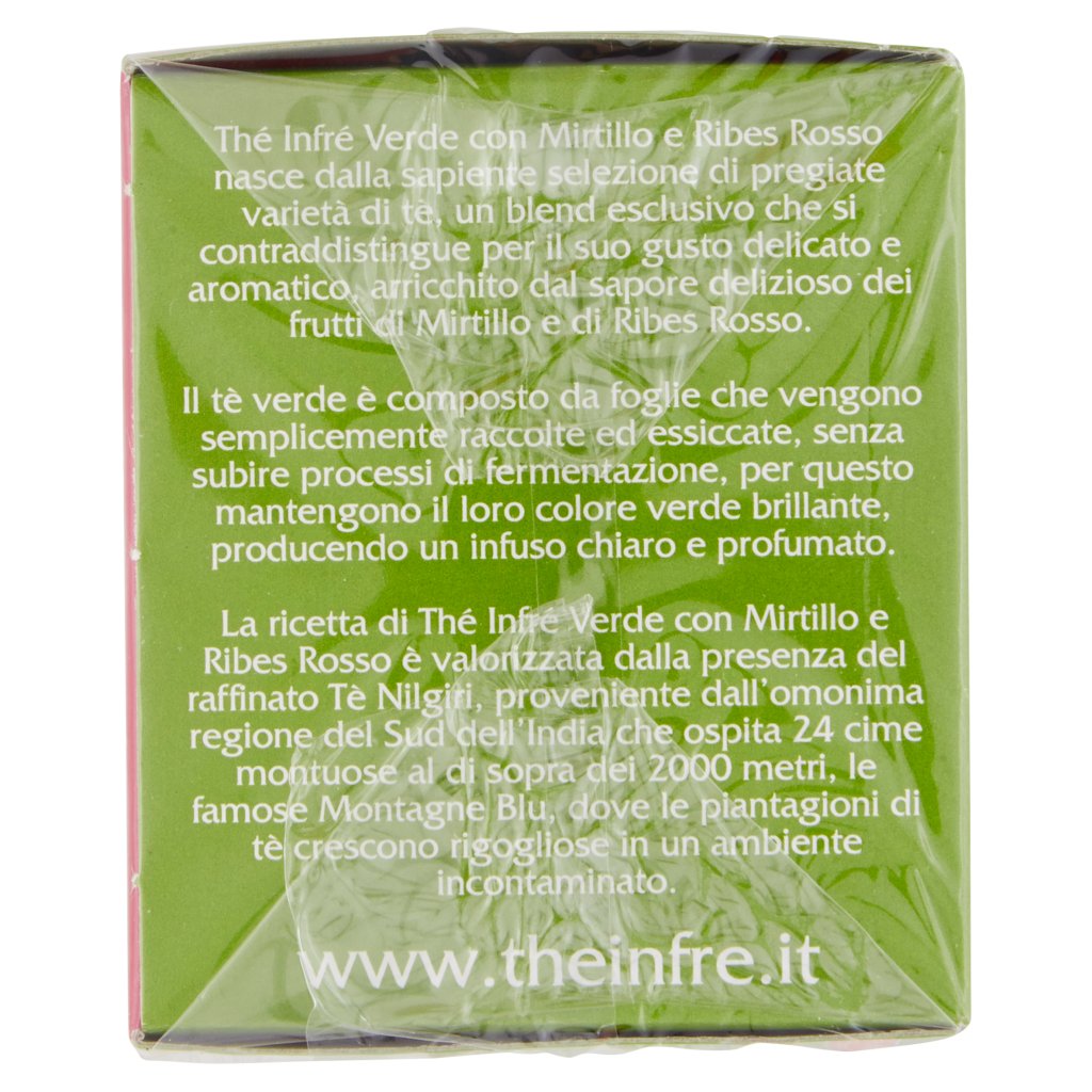 Thé Infré Verde Deteinato con Mirtillo e Ribes Rosso 23 Filtri