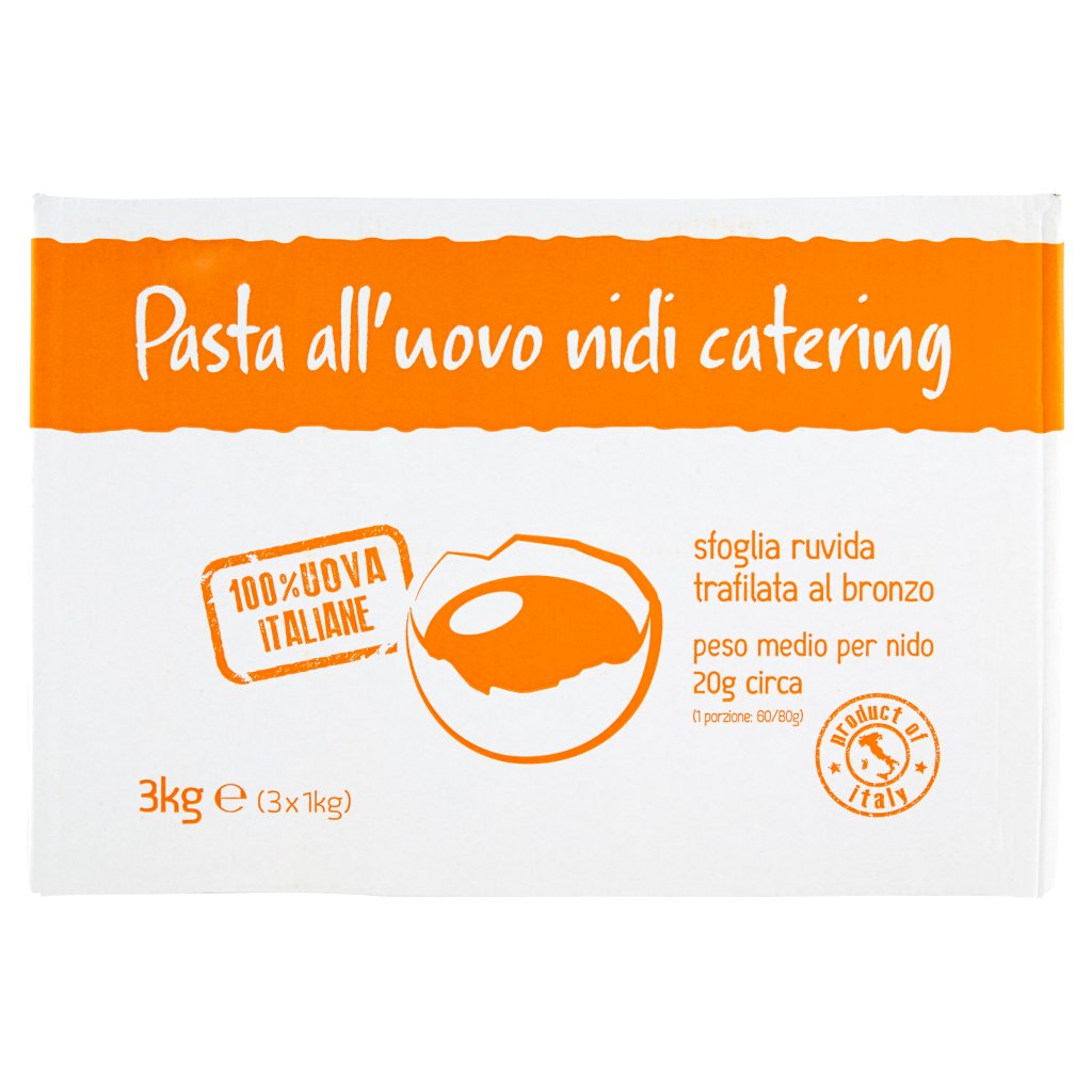 le Mantovanelle Pasta all'Uovo Nidi Catering Fettuccine 5 3 x 1 Kg