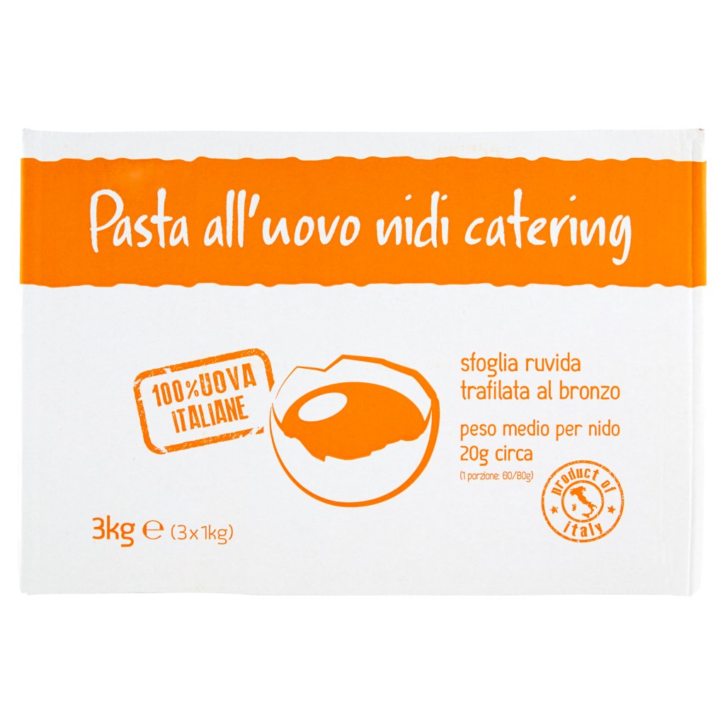 le Mantovanelle Pasta all'Uovo Nidi Catering Fettuccine 5 3 x 1 Kg