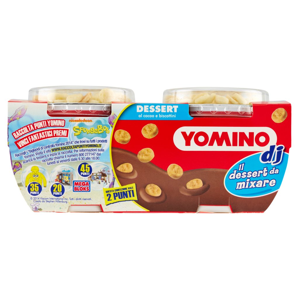 Yomino Dj Dessert al Cacao e Biscottini 2 x 100 g