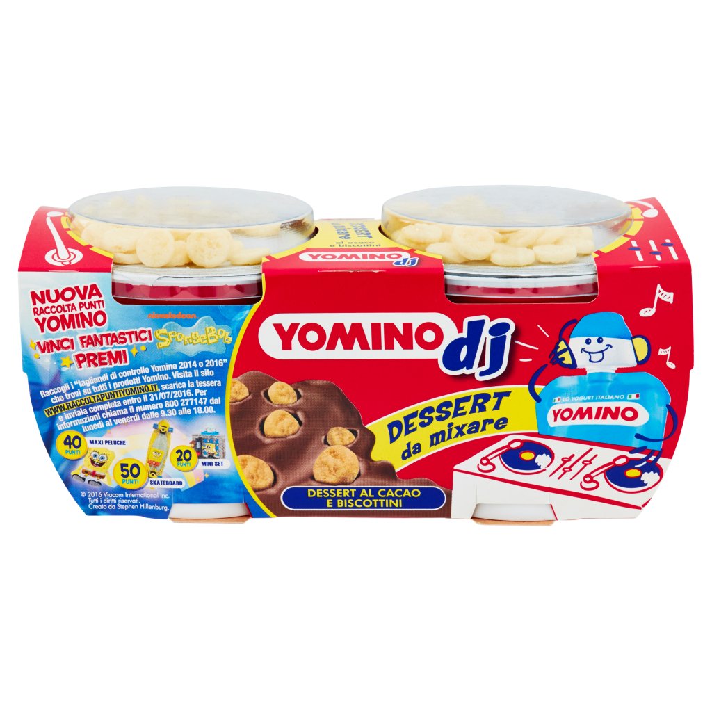 Yomino Dj Dessert al Cacao e Biscottini 2 x 100 g