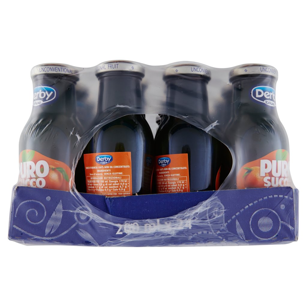 Derby Blue Puro Succo 100% Arancia 24 x 200 Ml