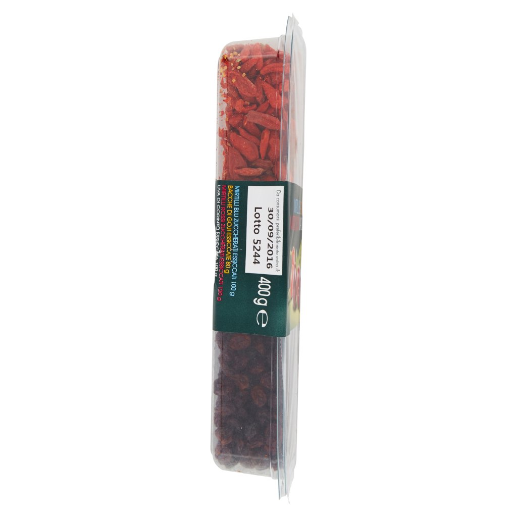 Eurocompany Bacche del Benessere Mirtilli Blu Goji Berries Mirtilli Rossi Uva di Corinto