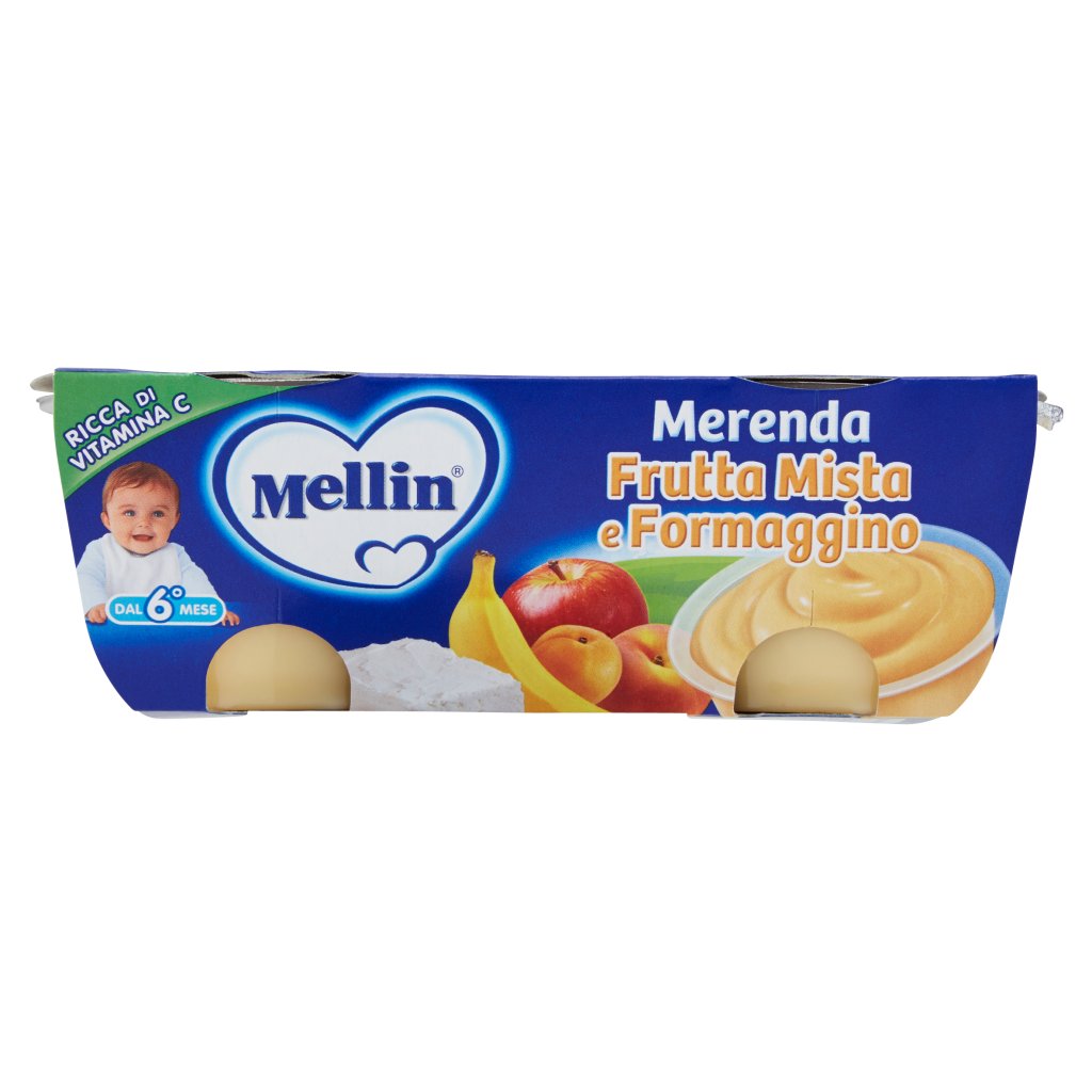 Mellin Merenda Frutta Mista e Formaggino 2 x 130 g