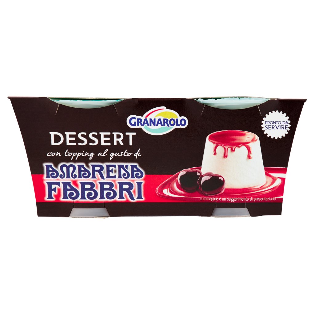 Granarolo Dessert con Topping al Gusto di Amarena Fabbri 2 x 90 g