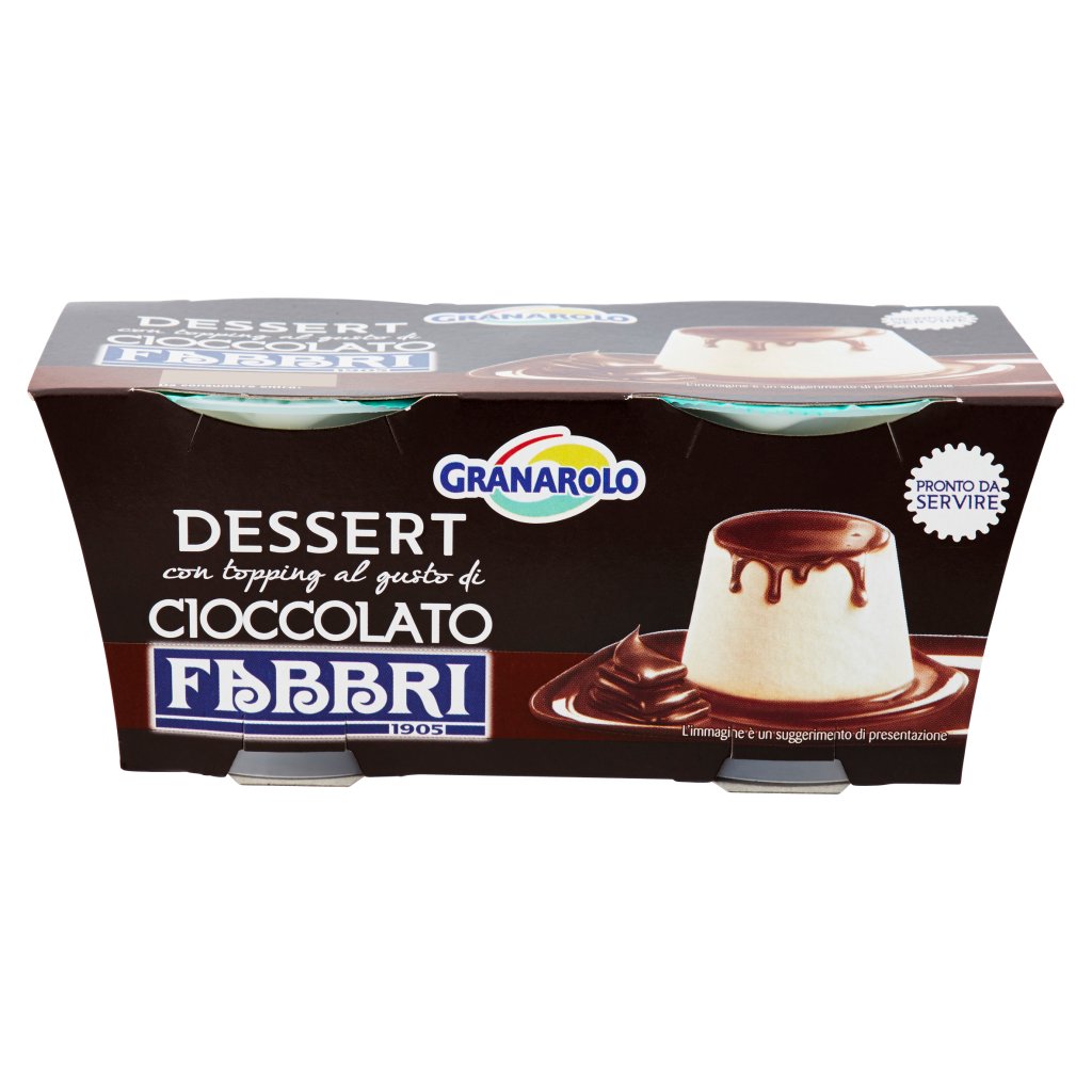 Granarolo Dessert con Topping al Gusto di Cioccolato Fabbri 2 x 90 g