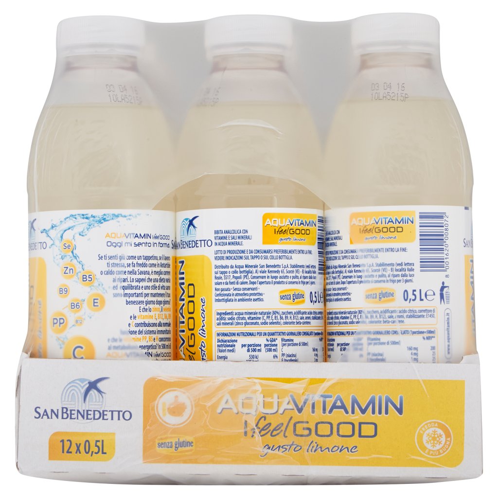 San Benedetto Aquavitamin i Feel Good Gusto Limone 12 x 0,5 l