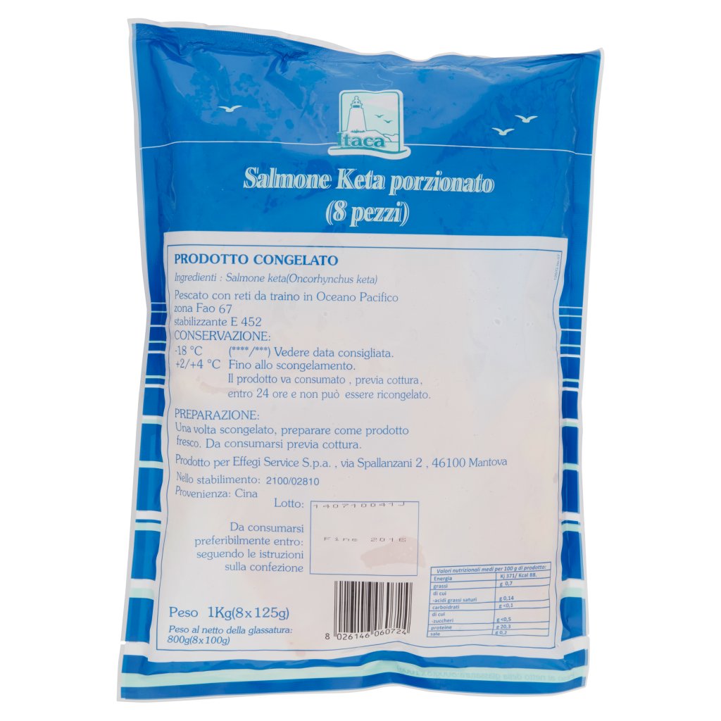 Itaca Salmone Keta Porzionato 8 x 125 g