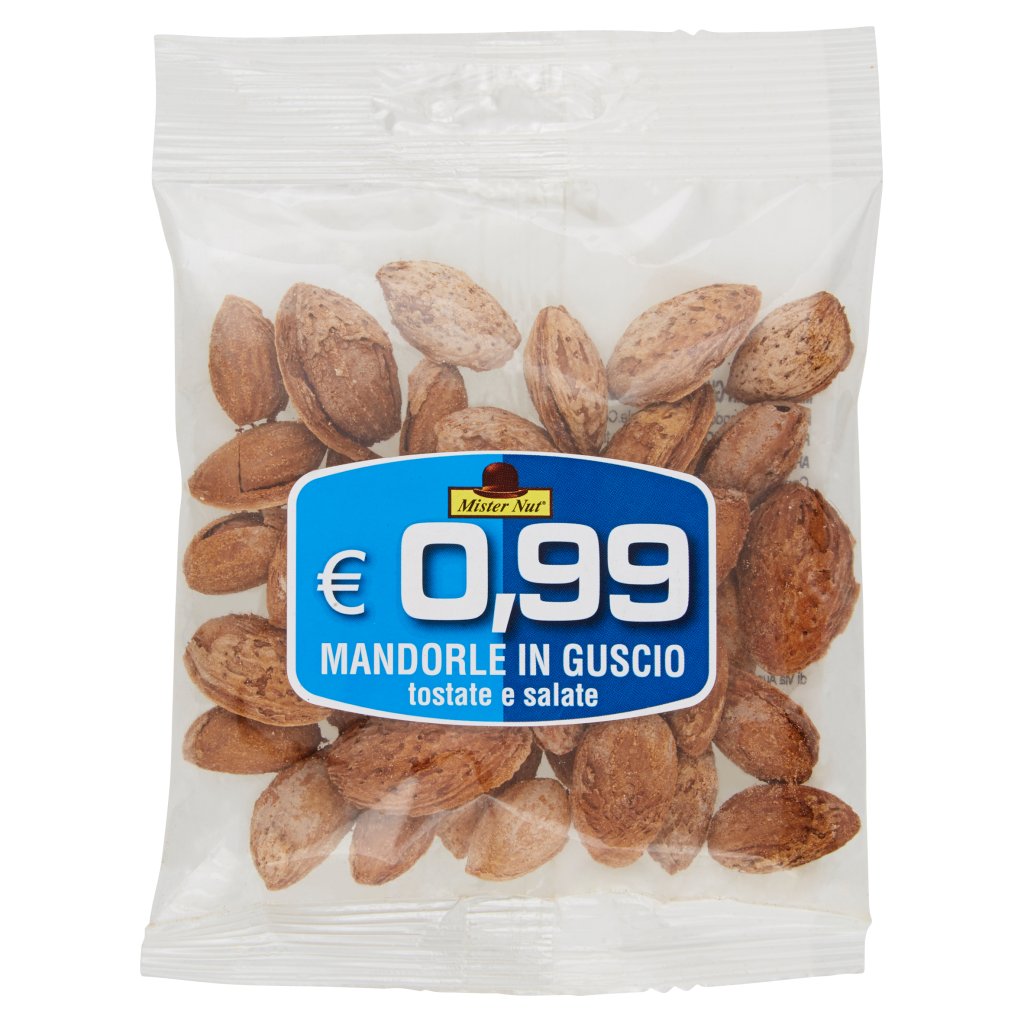 Mister Nut Mandorle in Guscio Tostate e Salate