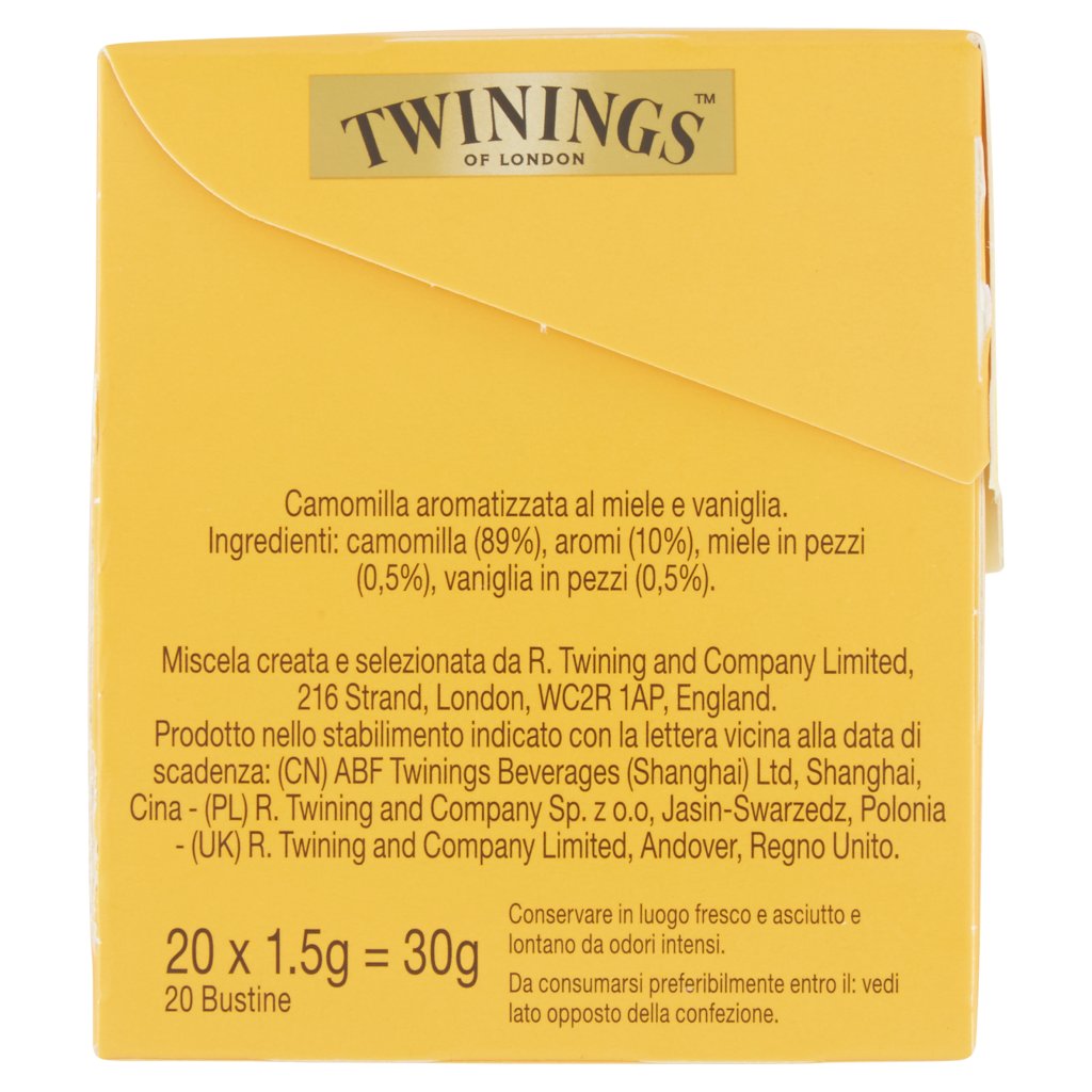 Twinings Camomilla Aromatizzata Miele e Vaniglia