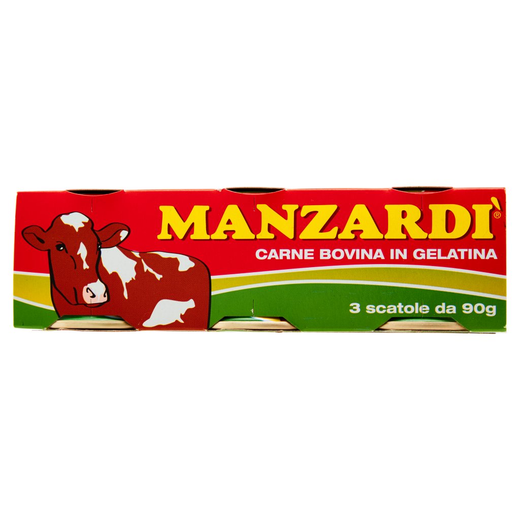 Manzardì Carne Bovina in Gelatina 3 x 90 g