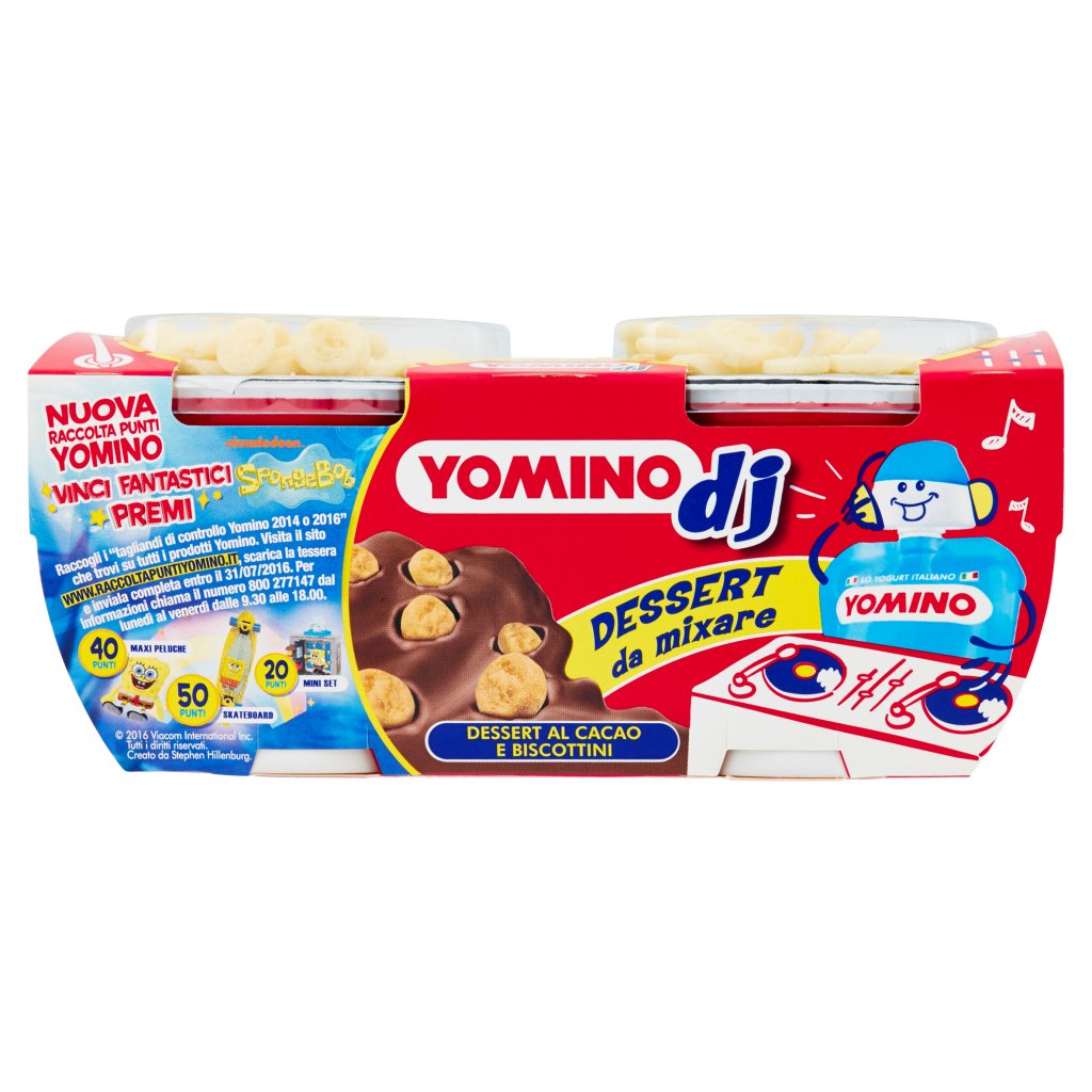 Yomino Dj Dessert al Cacao e Biscottini 2 x 100 g