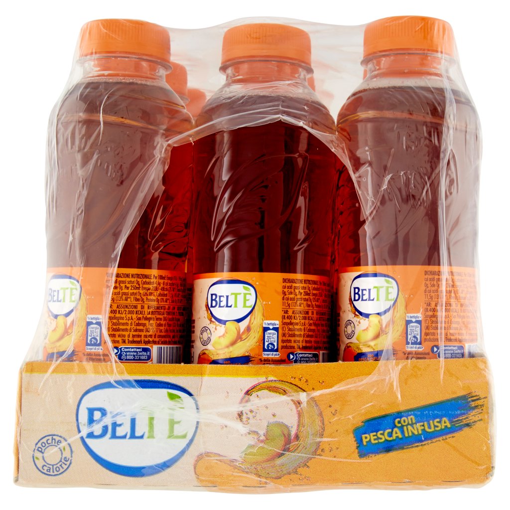 Belte' , Bevanda Analcolica di Thè con Infuso di Pesca, 50cl x 12