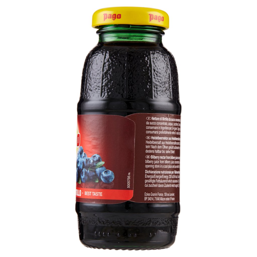 Pago Succo di Frutta, Mirtillo Nettare, Bottiglia Vetro Monodose 20 Cl Everli Pago Succo di Frutta, Mirtillo Nettare, Bottiglia Vetro Monodose 20 Cl Everli