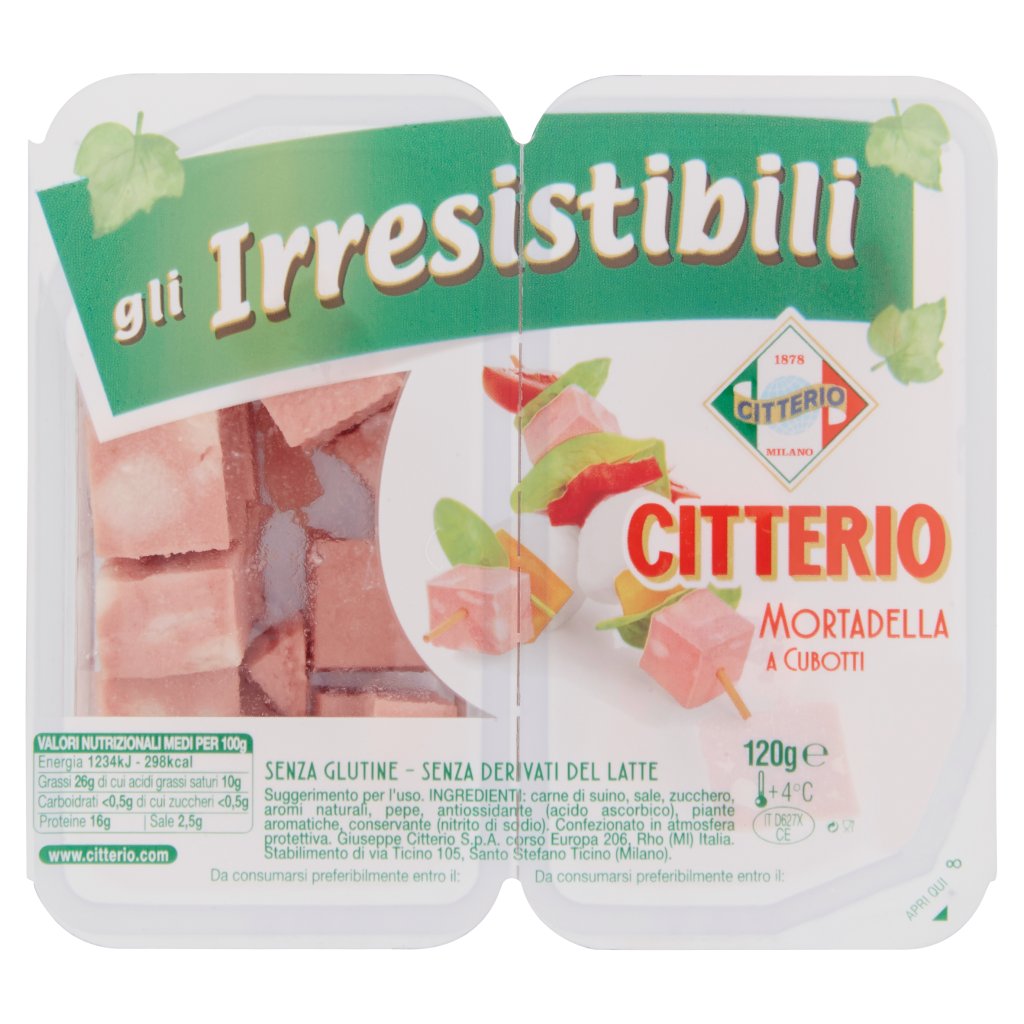 Citterio Gli Irresistibili Mortadella a Cubotti