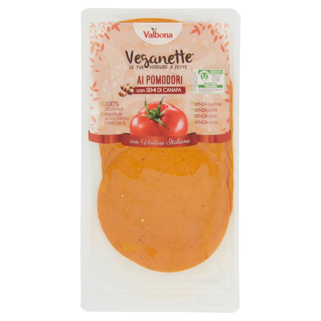 Valbona Veganette ai Pomodori con Semi di Canapa