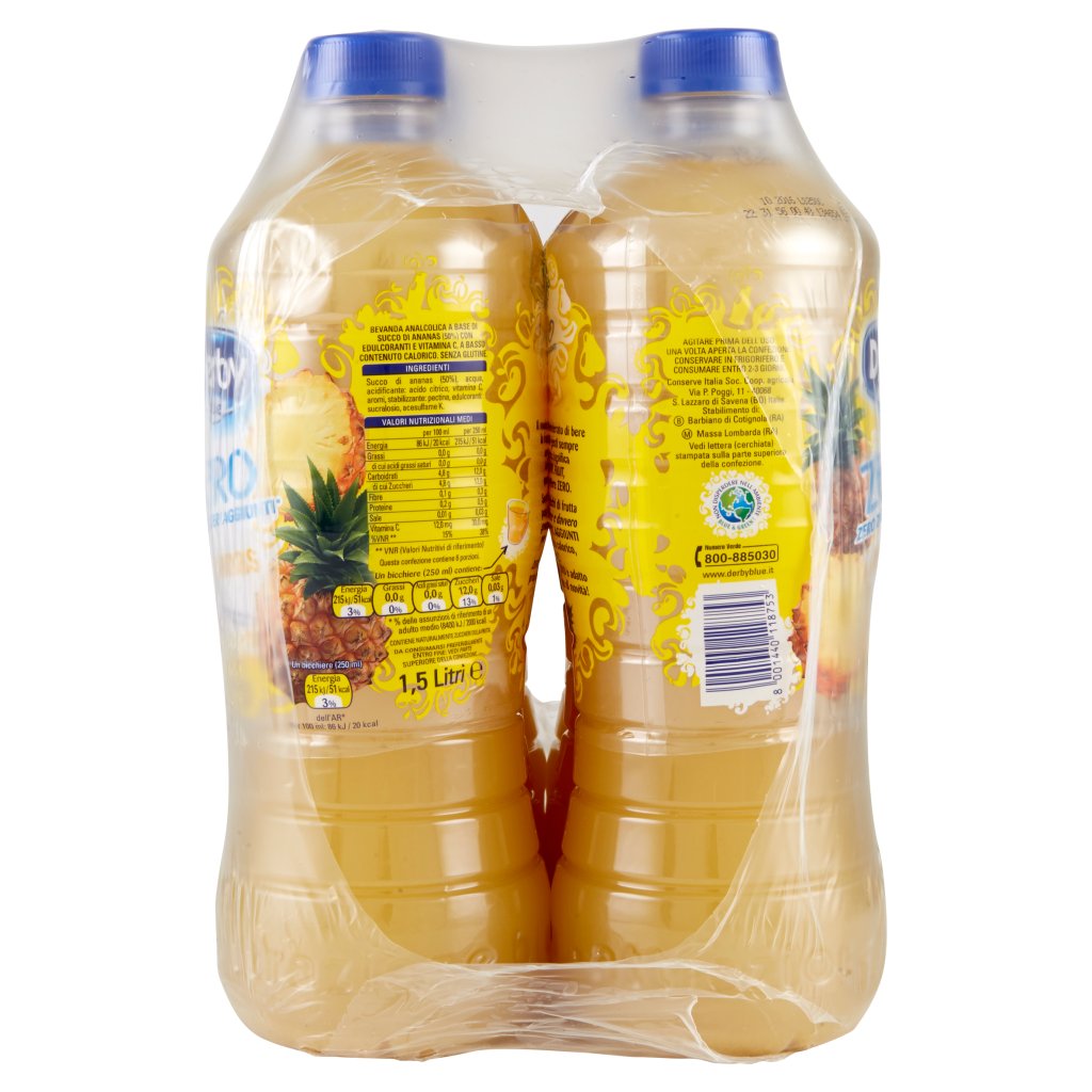 Derby Blue Zero Ananas 6 x 1,5 l