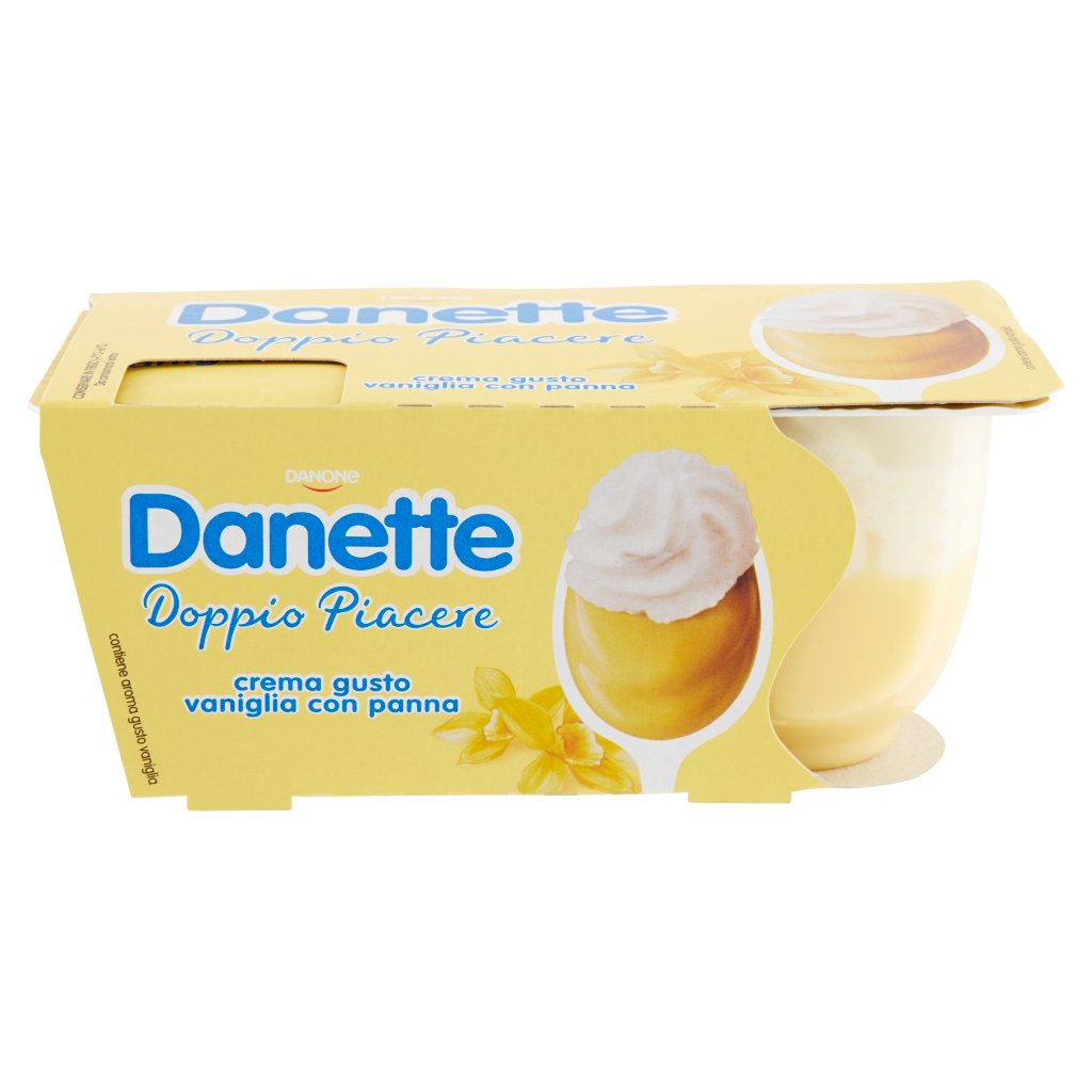 Danette Doppio Piacere Crema Dessert Al Gusto Vaniglia Con Panna Everli