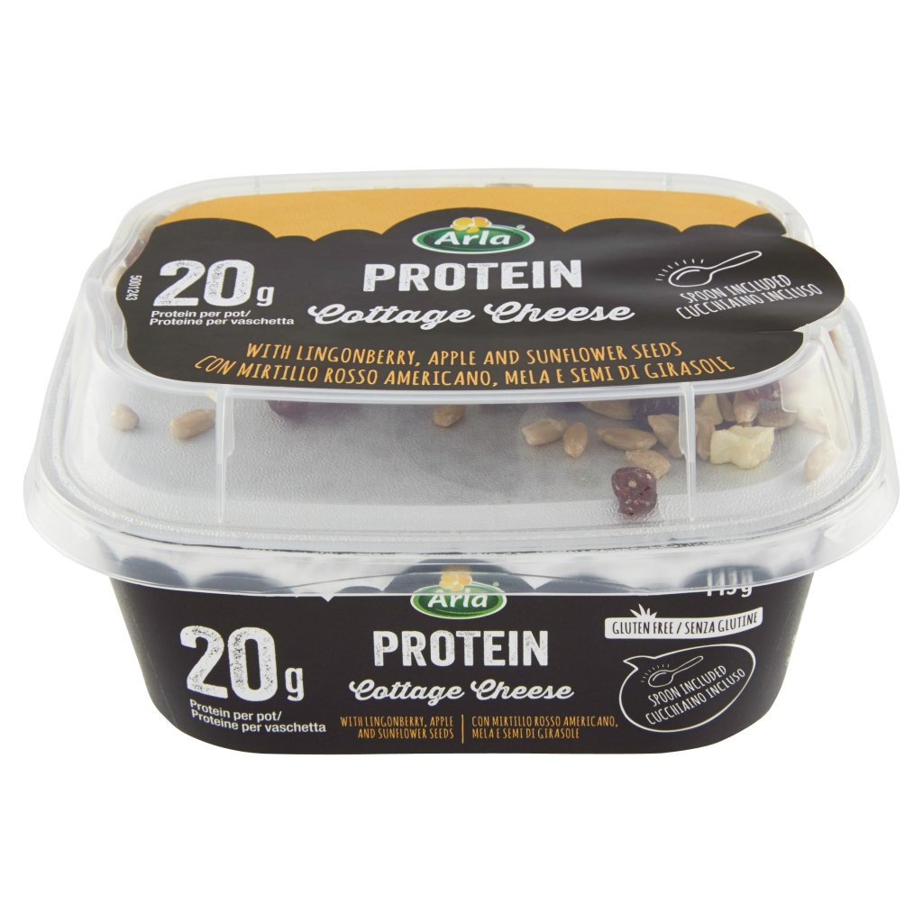 Arla Protein Cottage Cheese con Mirtillo Rosso Americano, Mela e Semi