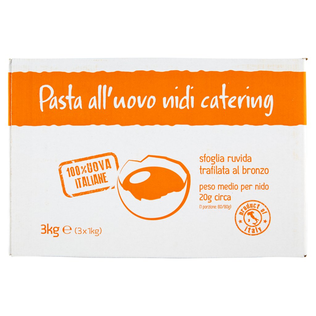 le Mantovanelle Pasta all'Uovo Nidi Catering Fettuccine 5 3 x 1 Kg