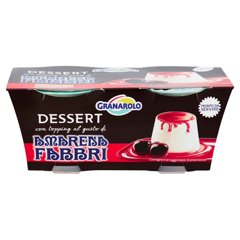 Granarolo Dessert con Topping al Gusto di Amarena Fabbri 2 x 90 g