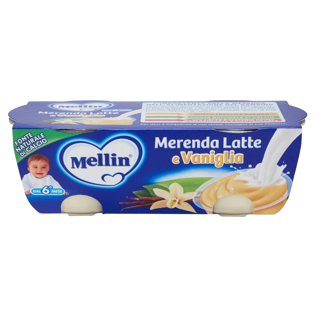 Mellin Merenda Latte e Vaniglia 2 x 130 g