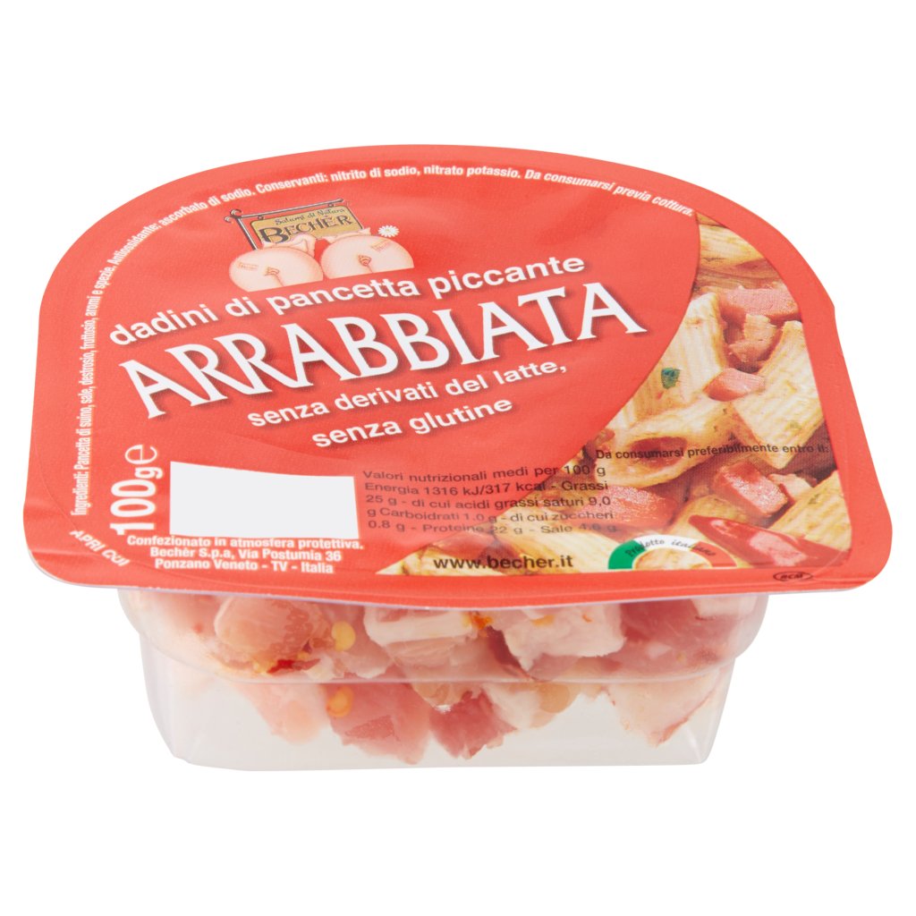 Bechèr Dadini di Pancetta Piccante Arrabbiata