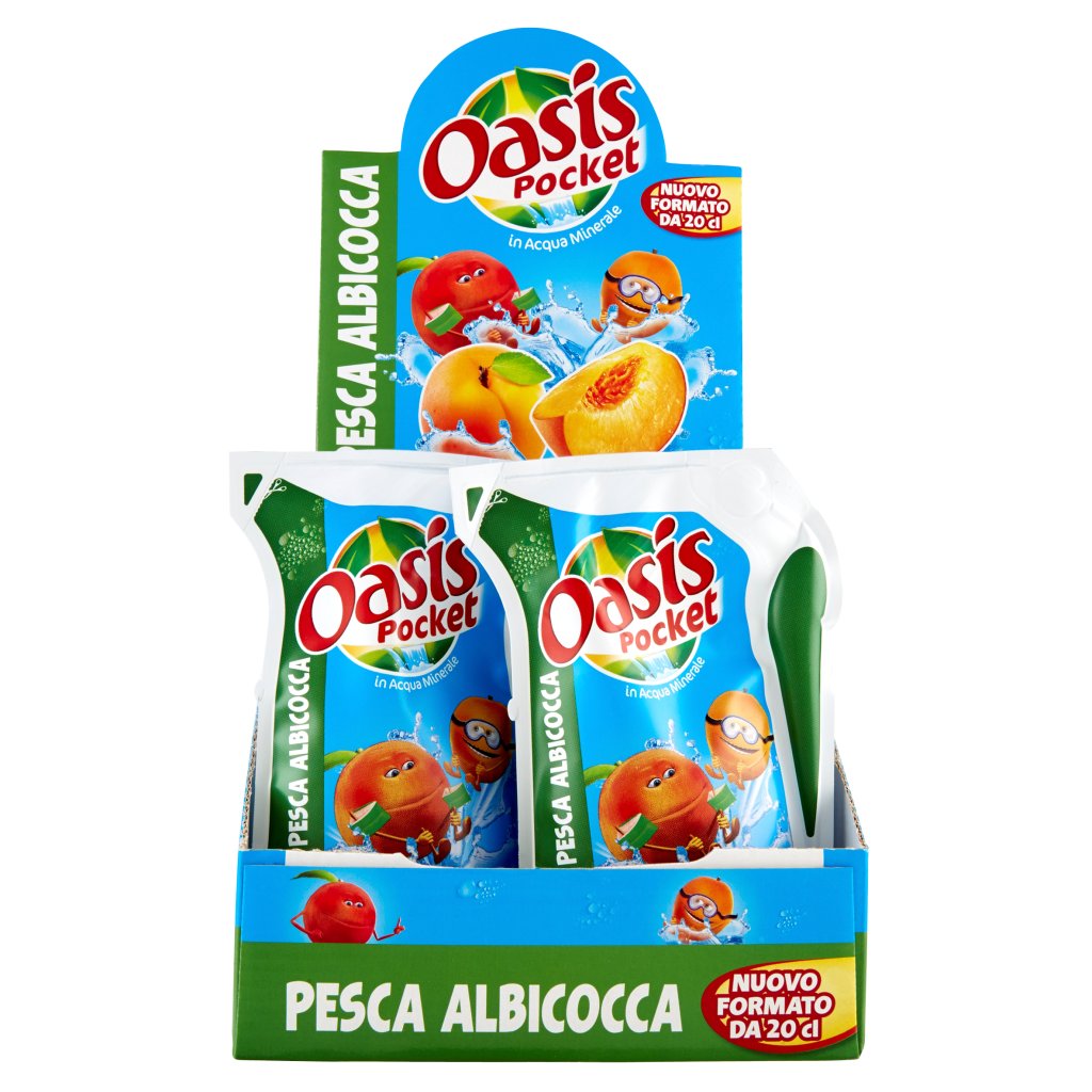 Oasis Pocket Pesca Albicocca 12 x 20 Cl