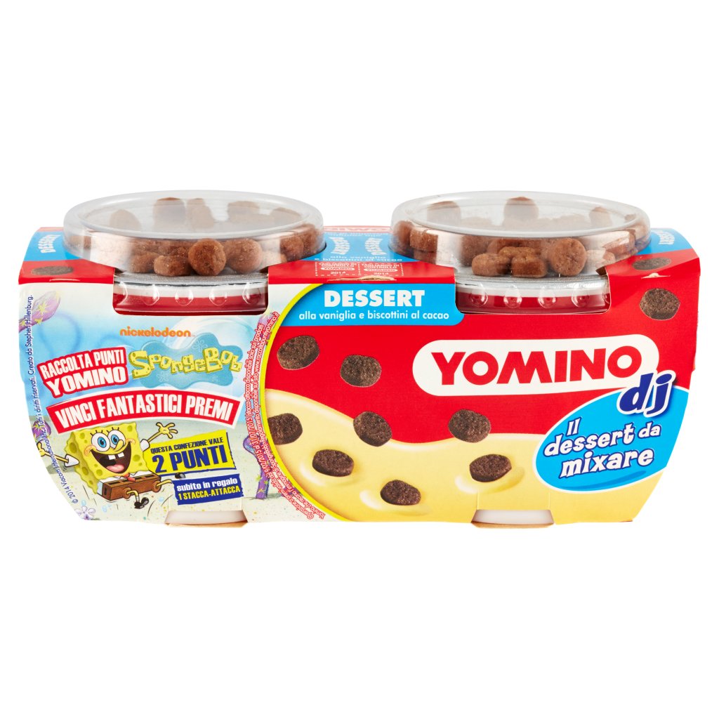 Yomino Dj Dessert alla Vaniglia e Biscottini al Cacao 2 x 100 g