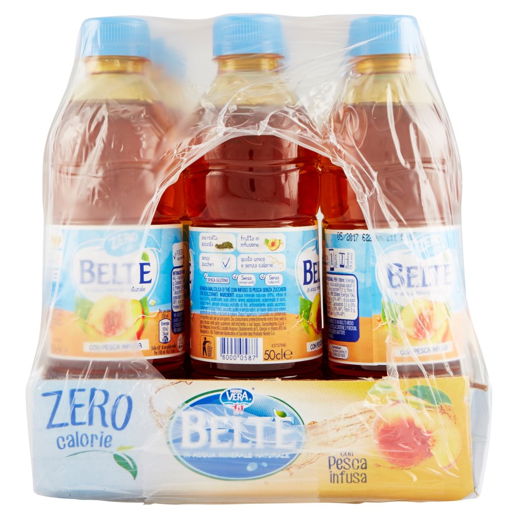 BELTÈ ZERO Bevanda Analcolica di THÈ in Acqua Minerale Naturale con PESCA infusa