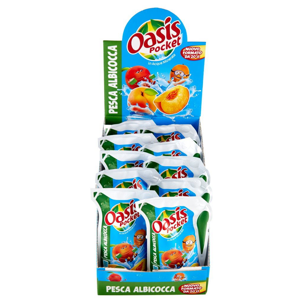 Oasis Pocket Pesca Albicocca 12 x 20 Cl