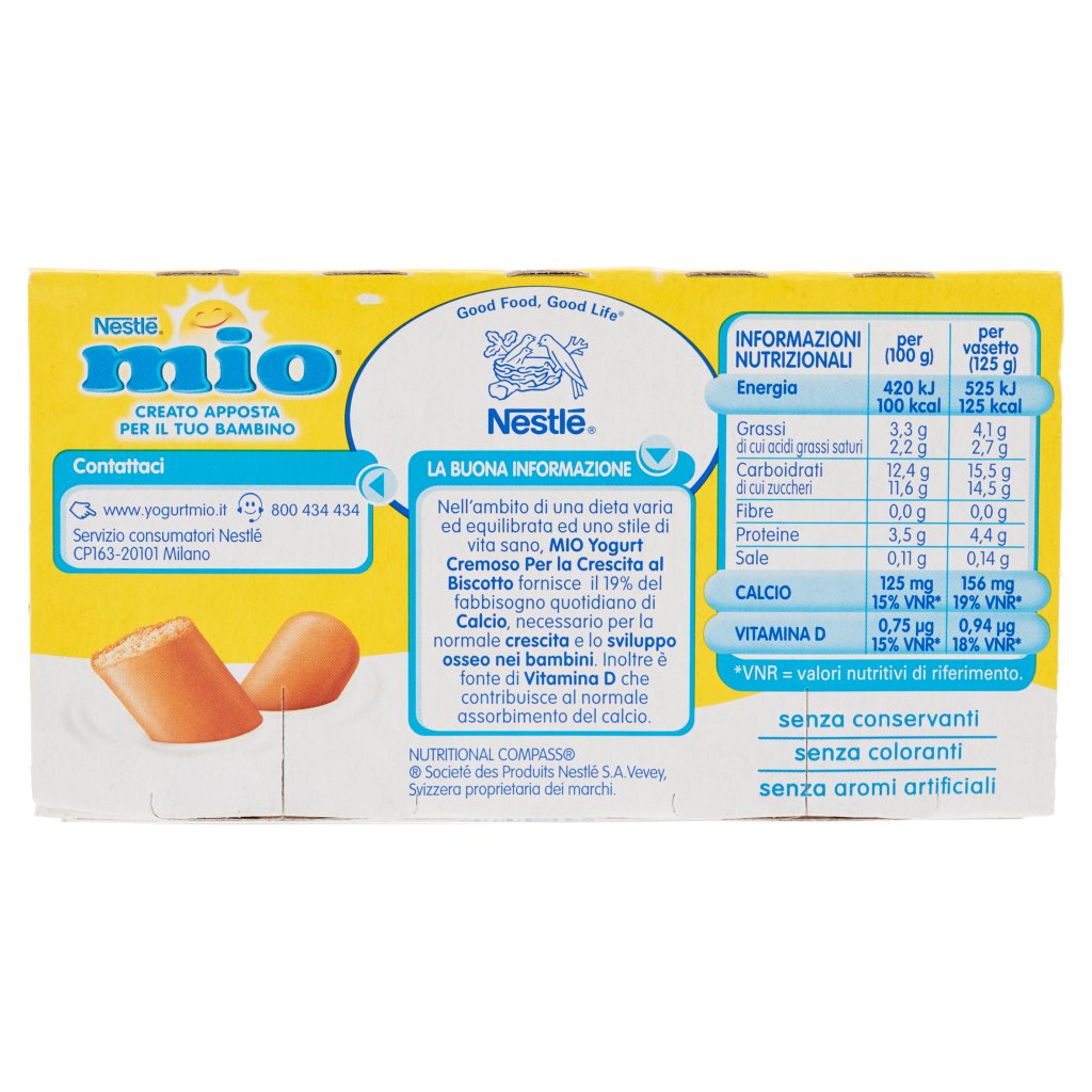 Mio Nestlé Yogurt Cremoso Biscotto 2 x 125 g Everli