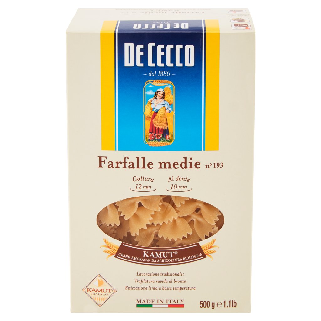De Cecco Kamut Farfalle Medie N° 193