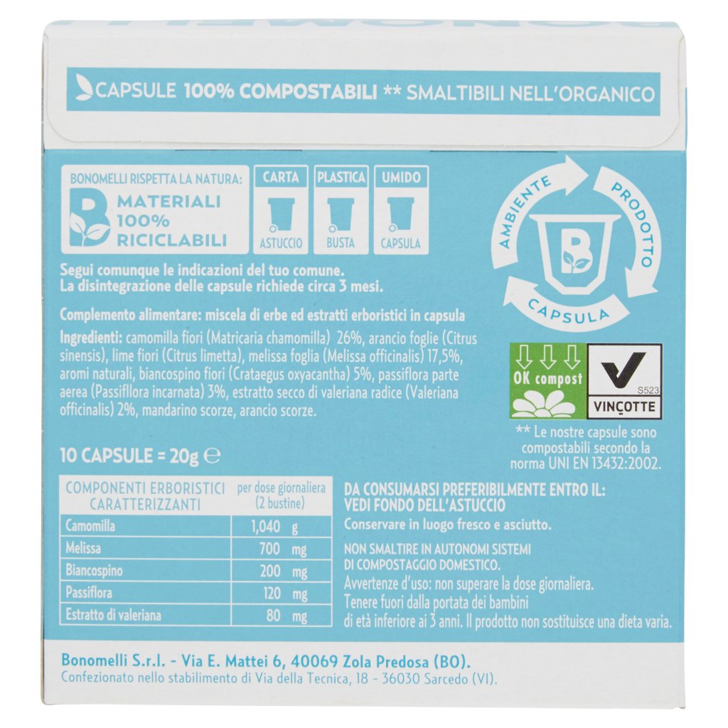 Bonomelli Tisane Rilassante 10 Capsule