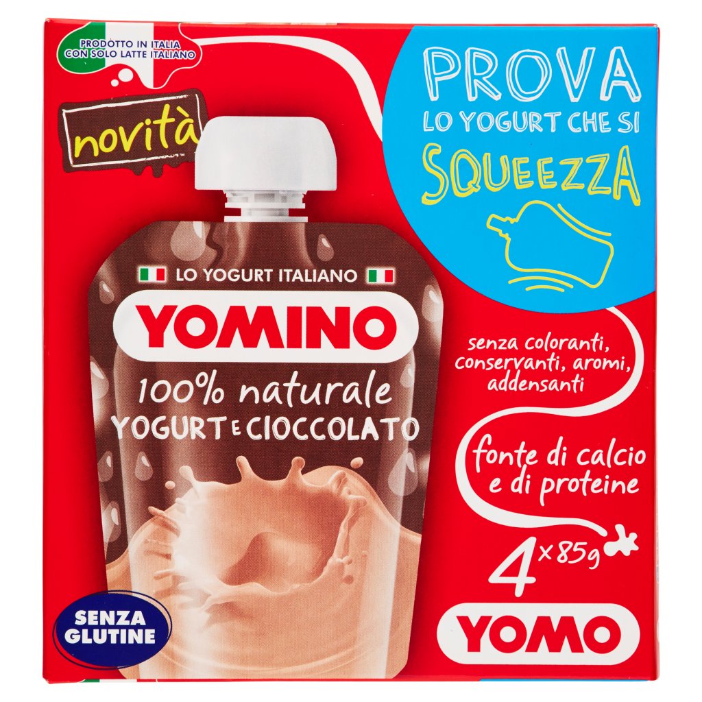 Yomino 100% Naturale Yogurt e Cioccolato 4 x 85 g