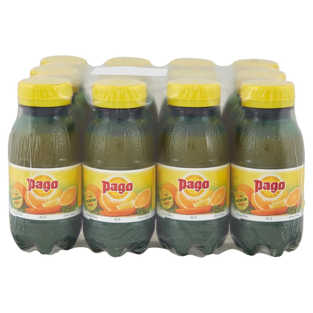 Pago Succo di Frutta, Ace Bottiglia Pet Monodose 20 Cl x 12