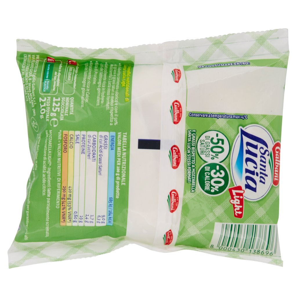 Galbani Santa Lucia la Leggera Mozzarella 125 g